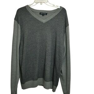 Tricots St. Raphael Men's  XL Moon Heather V-Neck Sweater